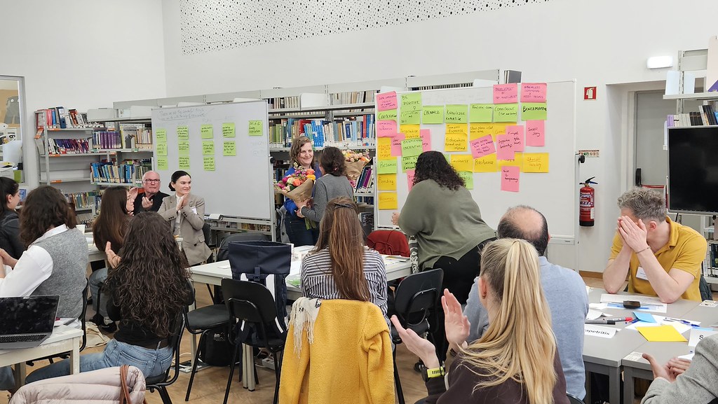 Participants discussing institutional strategies at ISEC in Lisbon